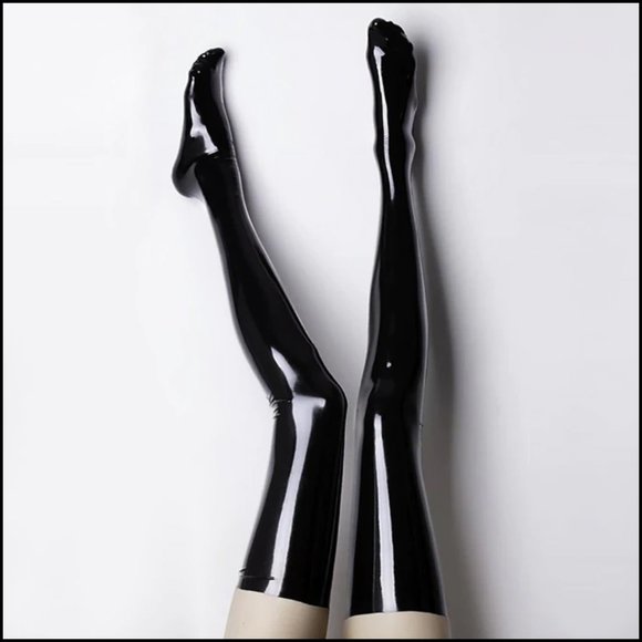 Frozen Lemon Btq Other - Black Latex Stockings! 100% Latex!